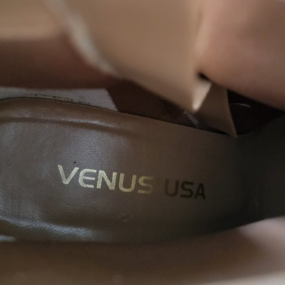 VENUS USA Camel Suede Zip Ankle Boots Size 6M - Picture 8 of 8